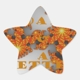 Pegatina En Forma De Estrella Galáctica celestial tiene un buen día y mejor noch