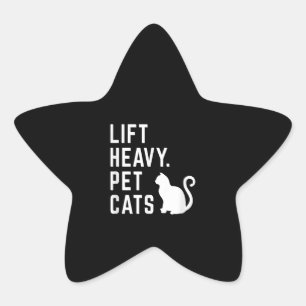 Pegatina En Forma De Estrella Gatos Mascotas pesados elevables - Divertido entre
