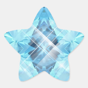 Pegatina En Forma De Estrella Gema Azul