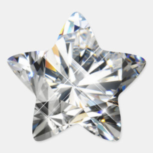 Pegatina En Forma De Estrella Gema blanca