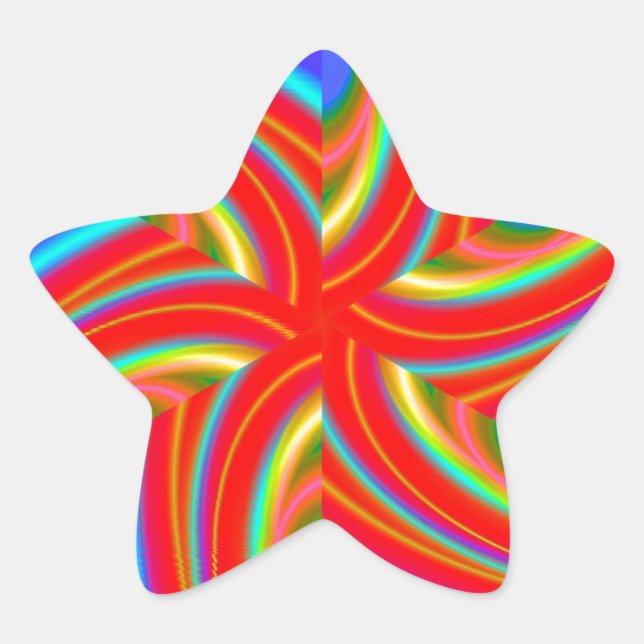 Pegatina En Forma De Estrella Geométrica 160614 (04) (Anverso)