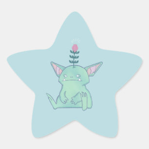 Pegatina En Forma De Estrella Gerald el duende Criatura fantástica gruñona y l