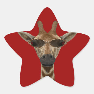 Pegatina En Forma De Estrella Giraffe Incognito