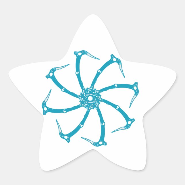 Pegatina En Forma De Estrella Giro de herramientas de hielo (Anverso)