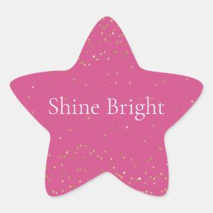 Pegatina En Forma De Estrella Glitzy Confetti Sparkle