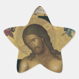 PEGATINA EN FORMA DE ESTRELLA GLORIA A JESÚS CRISTO