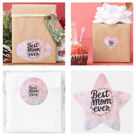 Pegatina En Forma De Estrella Golden Hearts Guión de moda a la mejor mamá del mu