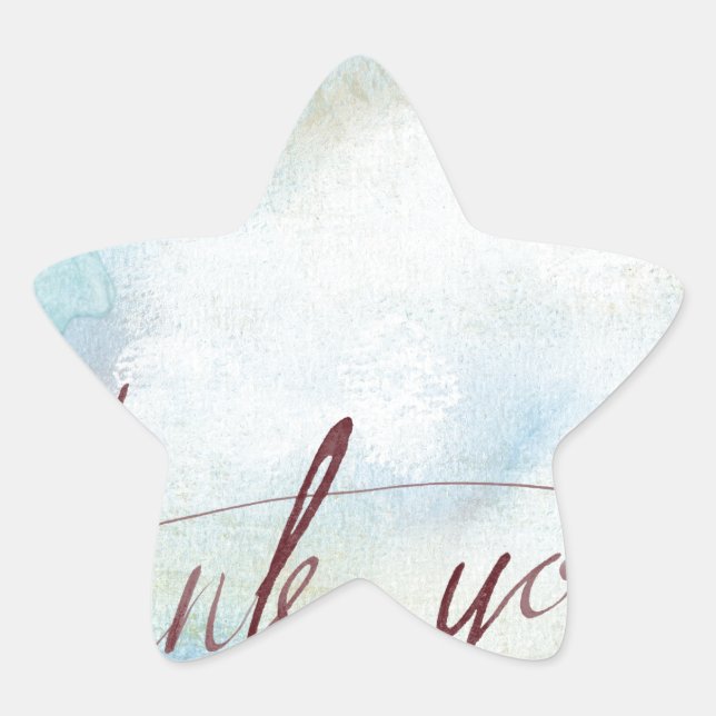 Pegatina En Forma De Estrella gracias (Anverso)