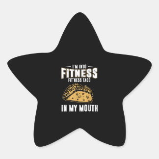 Pegatina En Forma De Estrella Gracioso Gym Fitness Taco T-Shirt
