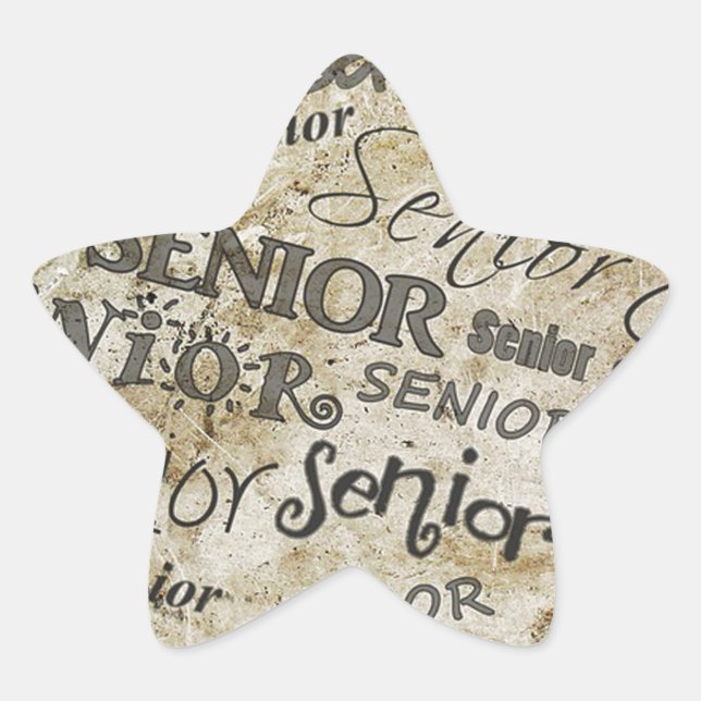 Pegatina En Forma De Estrella graduación (Anverso)