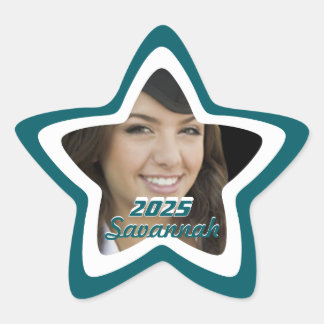 Pegatina En Forma De Estrella Graduación verde azulada o dulces Dieciséis Pegati