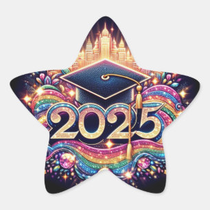 Pegatina En Forma De Estrella Graduado De Fancy 2025