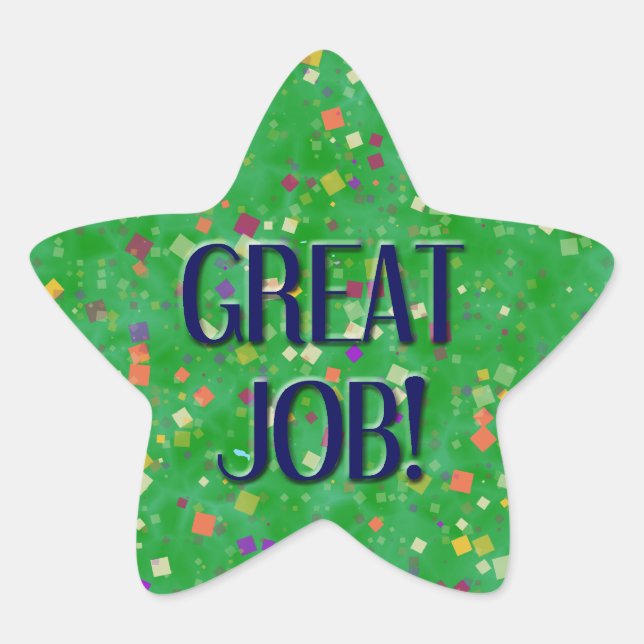 PEGATINA EN FORMA DE ESTRELLA GRAN TRABAJO (Anverso)