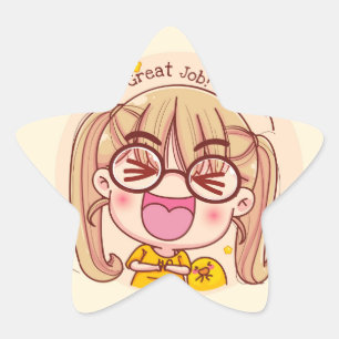 Pegatina En Forma De Estrella Gran trabajo Kawaii