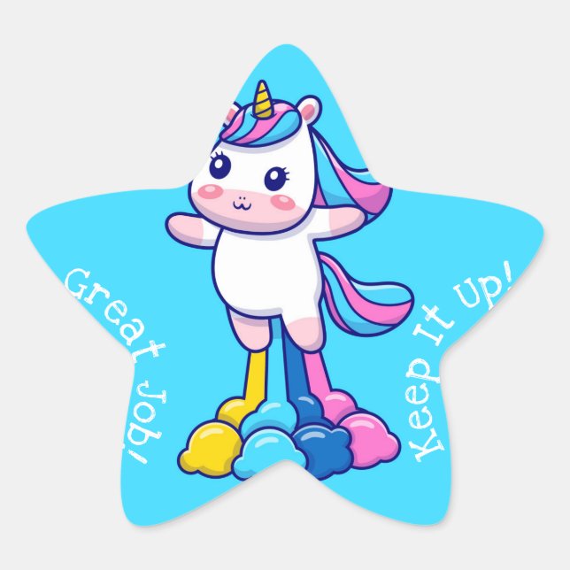 Pegatina En Forma De Estrella Gran trabajo Kawaii (Anverso)