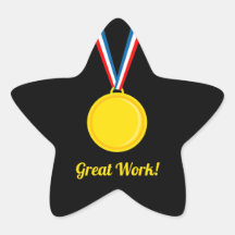Gran Trabajo Medalla de Oro Premio Escolar Rojo y 