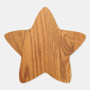 Pegatina En Forma De Estrella Grano de madera natural ligero