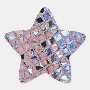 Pegatina En Forma De Estrella Groovy Disco Espejo Ball para Fiesta de danza