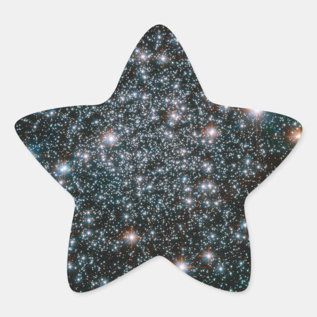 Pegatina En Forma De Estrella Grupo de Estrellas Metalizado Pesadas de Hubble (Anverso)