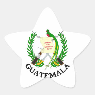 Pegatina En Forma De Estrella GUATEMALA - emblema/bandera/escudo de