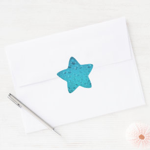 Pegatina En Forma De Estrella Guay Blue water drop