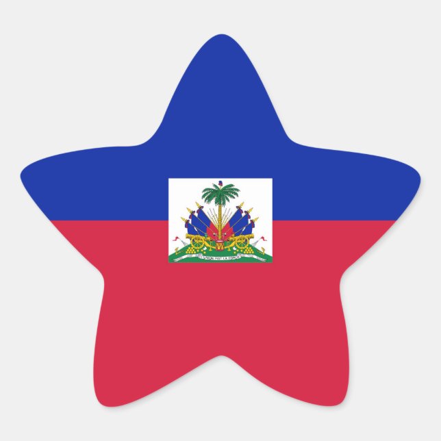 PEGATINA EN FORMA DE ESTRELLA HAITI (Anverso)