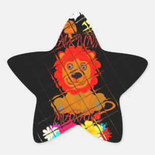 Pegatina En Forma De Estrella Hakuna Matata lindo bebé rey