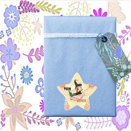 Pegatina En Forma De Estrella Halloween Fall, la mujer adolescente moderna que c