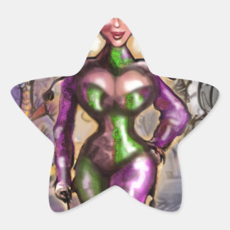 Pegatina En Forma De Estrella Harlequin
