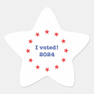 Pegatina En Forma De Estrella ¡He votado! 2024