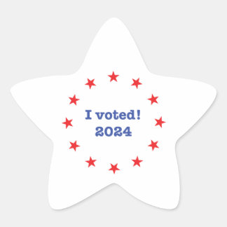 Pegatina En Forma De Estrella ¡He votado! 2024