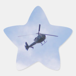 Pegatina En Forma De Estrella Helicóptero Gazelle