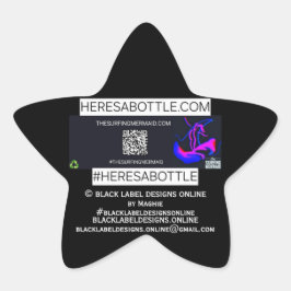 PEGATINA EN FORMA DE ESTRELLA ©️ HERESABOTTLE.COM #HERESABOTTLESWAG