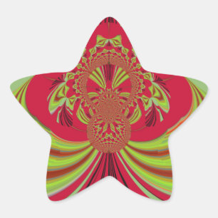 Pegatina En Forma De Estrella Hermoso diseño amarillo rojo. Coco vectorial de in