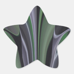 Pegatina En Forma De Estrella Hermoso diseño de arte textual de Aurora Verde