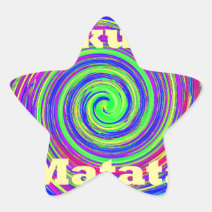 Pegatina En Forma De Estrella Hermoso Increíble Colorido Vector Geométrico Girat