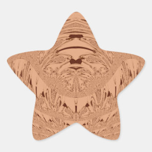 Pegatina En Forma De Estrella Hermoso patrón vectorial de la cabeza del león afr
