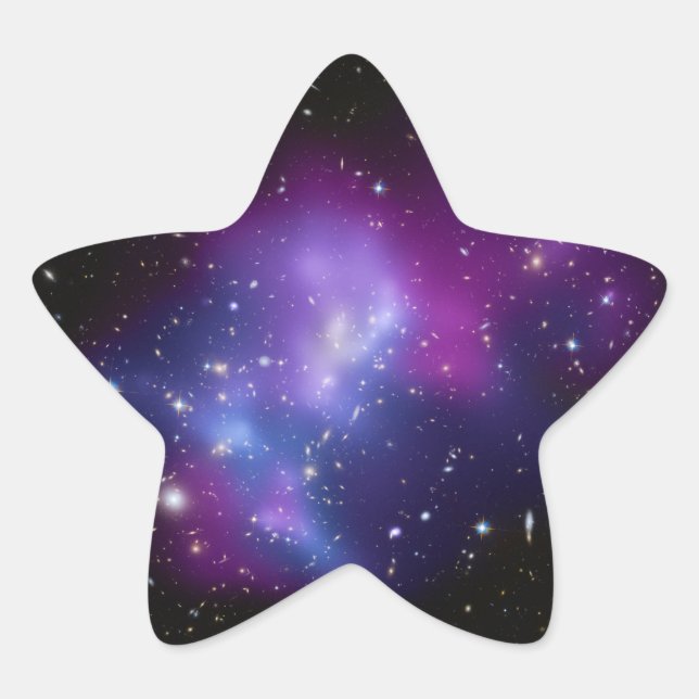 Pegatina En Forma De Estrella Hermosos cúmulos de galaxia espacial cósmica (Anverso)