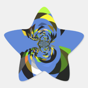Pegatina En Forma De Estrella Hermosos Ilustraciones coloridos de silueta femeni