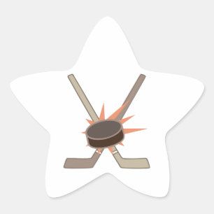 Pegatina En Forma De Estrella Hockey Puck