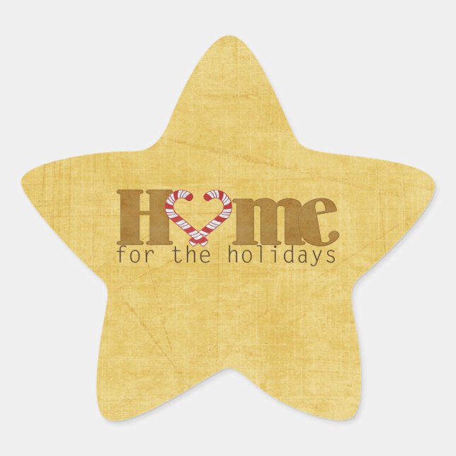 Pegatina En Forma De Estrella Hogar para vacaciones (Anverso)