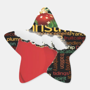 Pegatina En Forma De Estrella ¡HoHoHo! REGALOS de las Felices Navidad y una