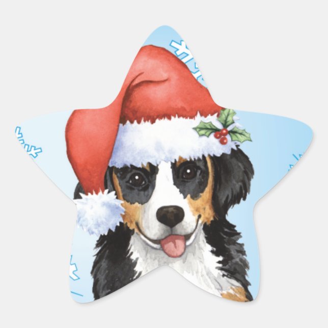 Pegatina En Forma De Estrella Howliday feliz Berner (Anverso)