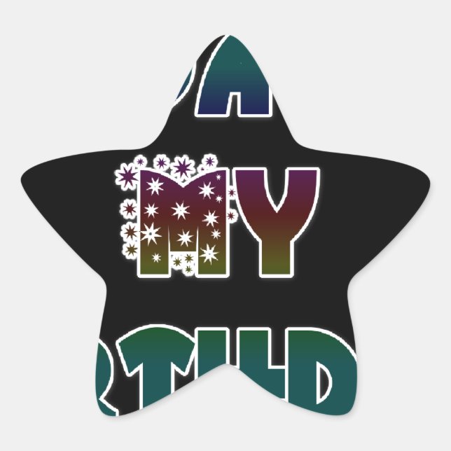 Pegatina En Forma De Estrella Hoy es mi arte de cumpleaños (Anverso)