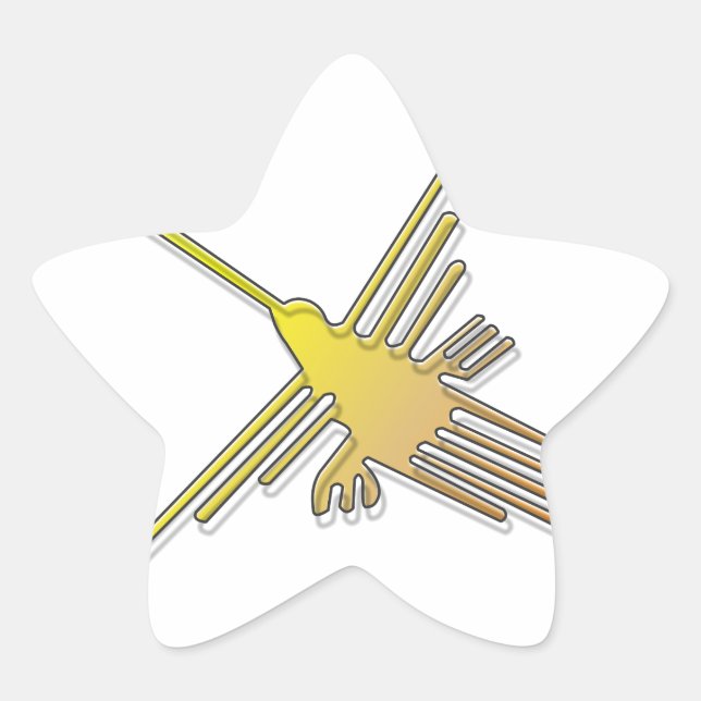 Pegatina En Forma De Estrella Hummingbird (Anverso)