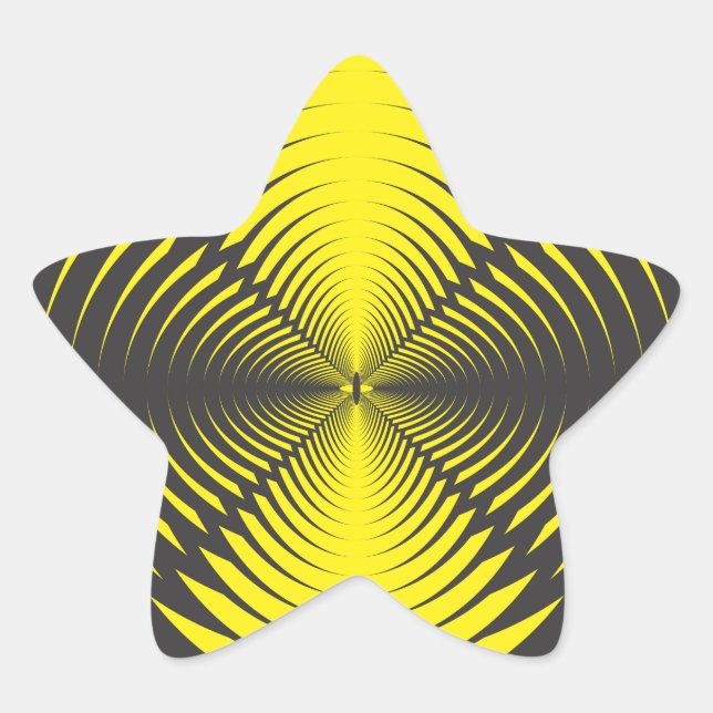 Pegatina En Forma De Estrella Hypnotic disk (Anverso)