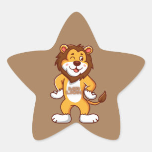 Pegatina En Forma De Estrella iam mr lion