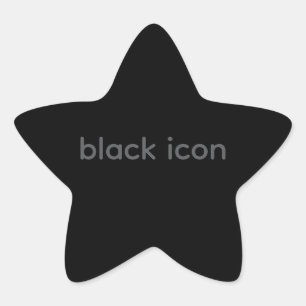 Pegatina En Forma De Estrella Icono negro - Pegatina de tipografía
