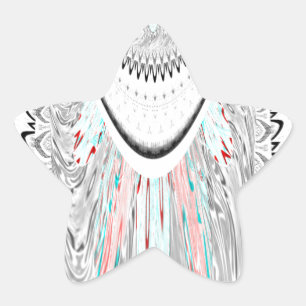 Pegatina En Forma De Estrella Ilustracion vectorial de colores cálidos y suaves