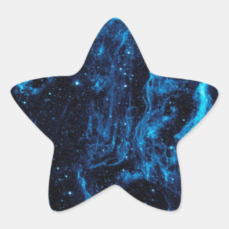 Pegatina En Forma De Estrella Imagen ultravioleta de la cosecha de Cygnus Loop N